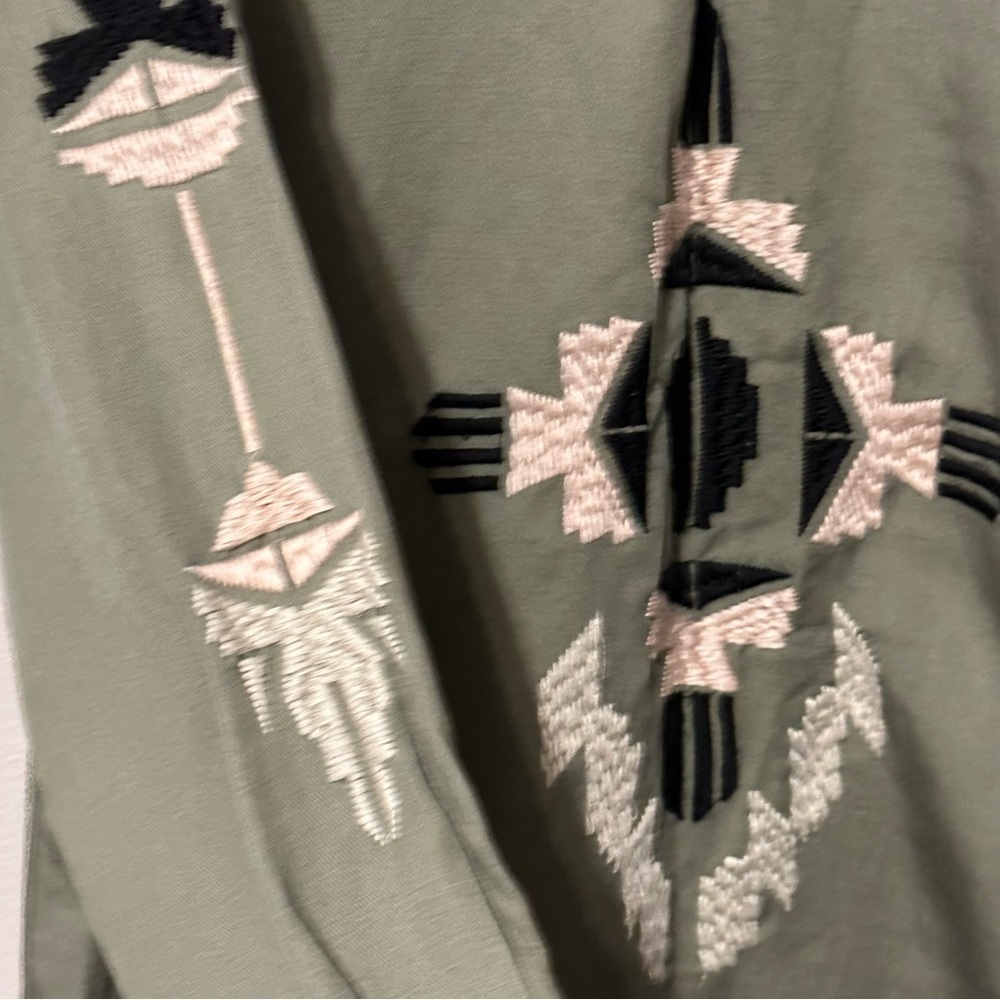 Rails Elliot Embroidered Utility Shacket Boho Western Desert Wanderlust Small - Picture 9 of 14